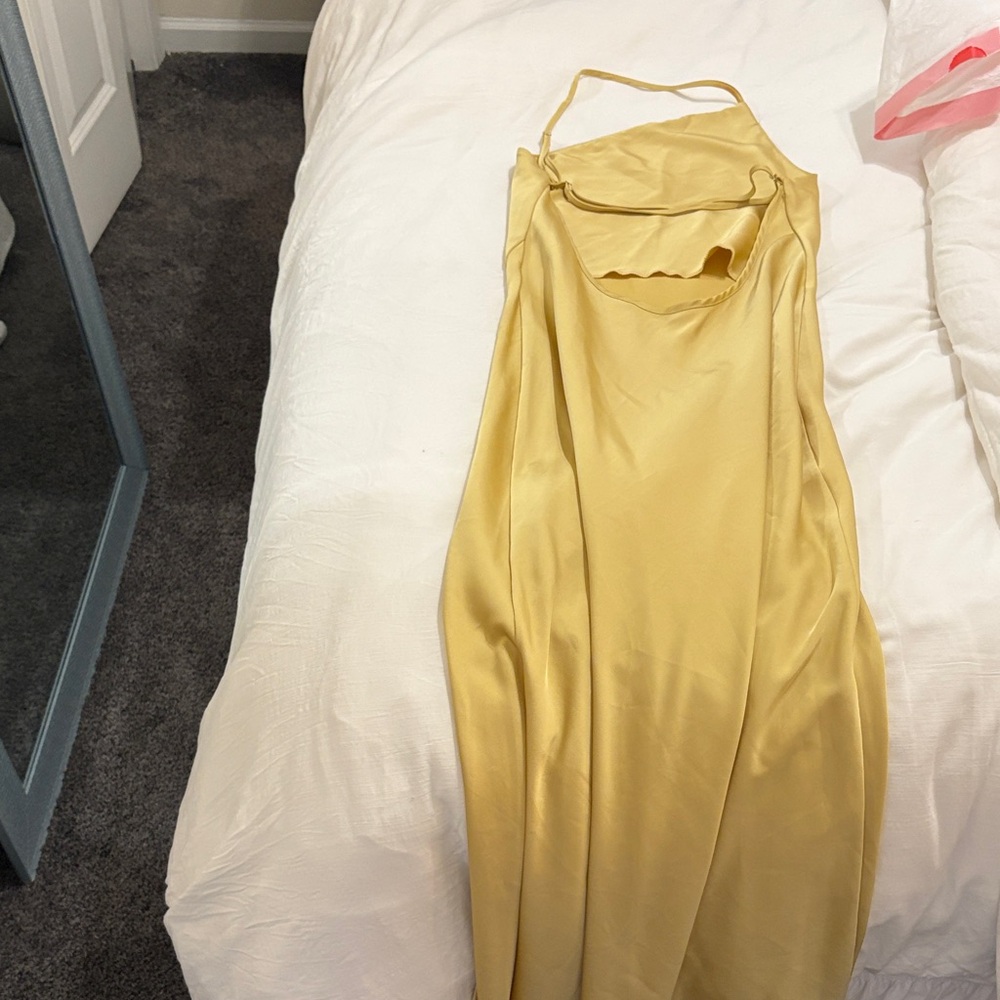 Elegant Yellow Slip Dress